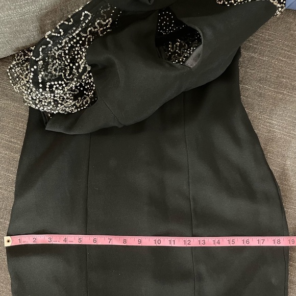 Vintage Showstopper Gown Illusion Beaded Back and Sleeves - Picture 16 of 16